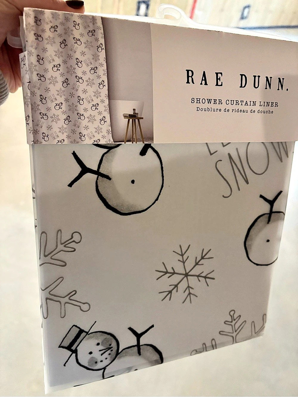 Rae Dunn winter shower curtain